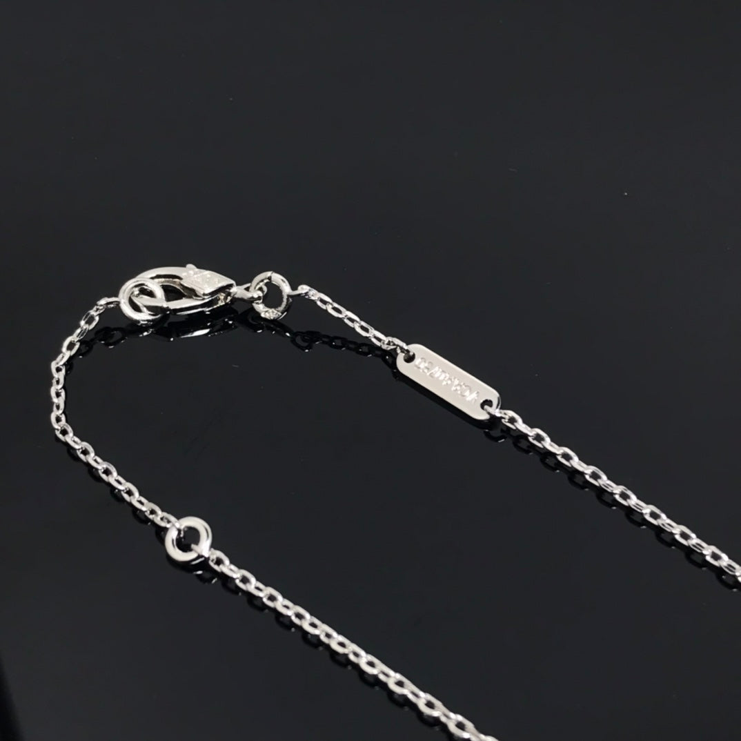 Renovia Jewelry KLEEBLATT PIETERSIT SILBER LANGE HALSKETTE
