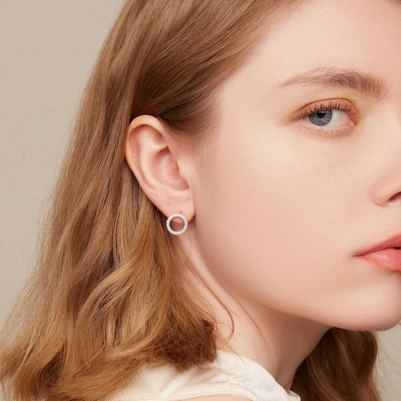 Forever Clear Moissanite Kreisrunde Ohrstecker