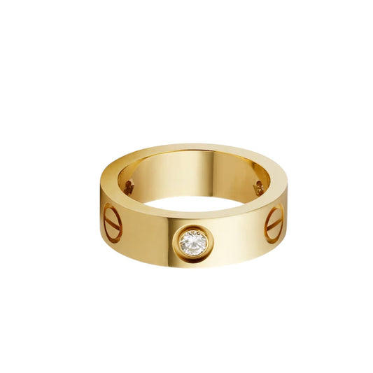 [Renovia Schmuck]LIEBE 5.5MM 3 DIAMANT RING
