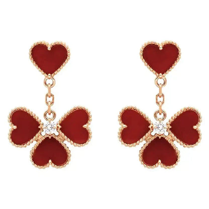 [Renovia Jewelry]SWEET CLOVER CARNELIAN EARRINGS