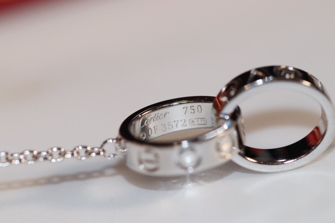 [Renovia Jewelry]LOVE NECKLACE PINK GOLD AND SILVER