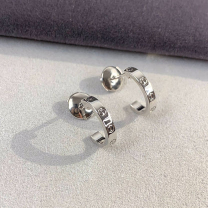 [Renovia Jewelry]LOVE EARRINGS 2.65MM SILVER