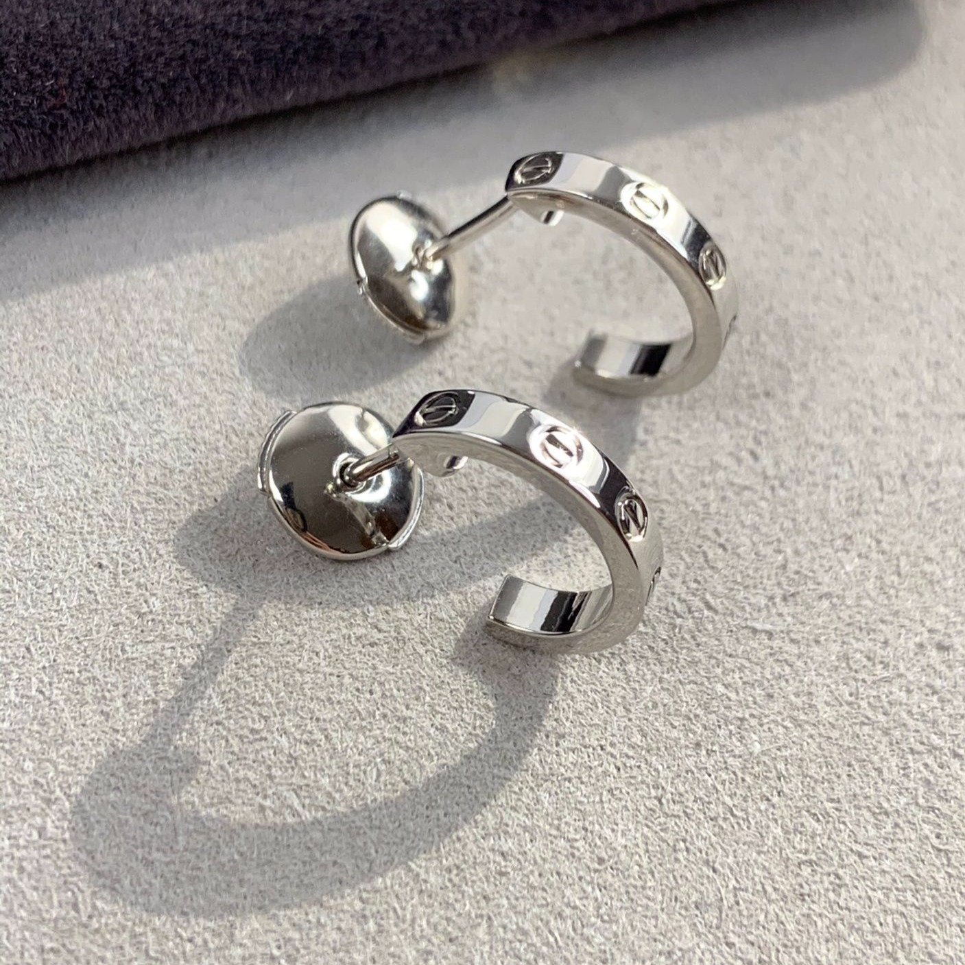 [Renovia Jewelry]LOVE EARRINGS 2.65MM SILVER