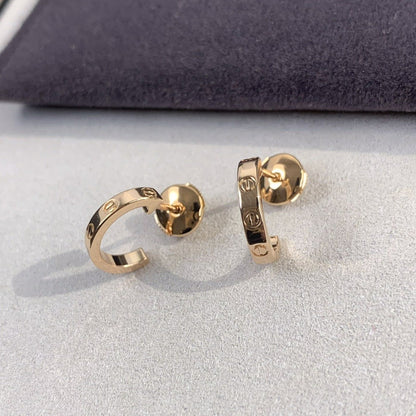 [Renovia Jewelry]LOVE EARRINGS 2.65MM PINK GOLD