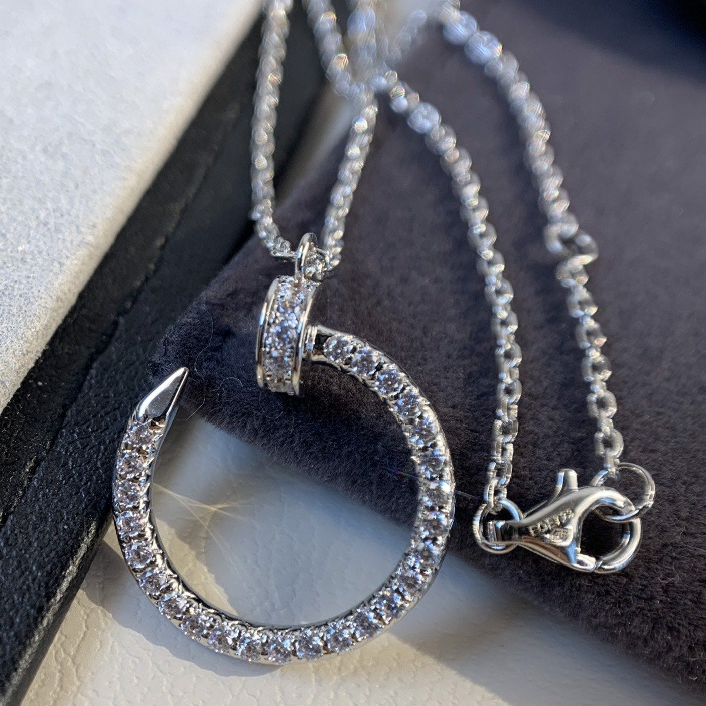 [Renovia Jewelry]JUSTE NECKLACE SILVER DIAMONDS