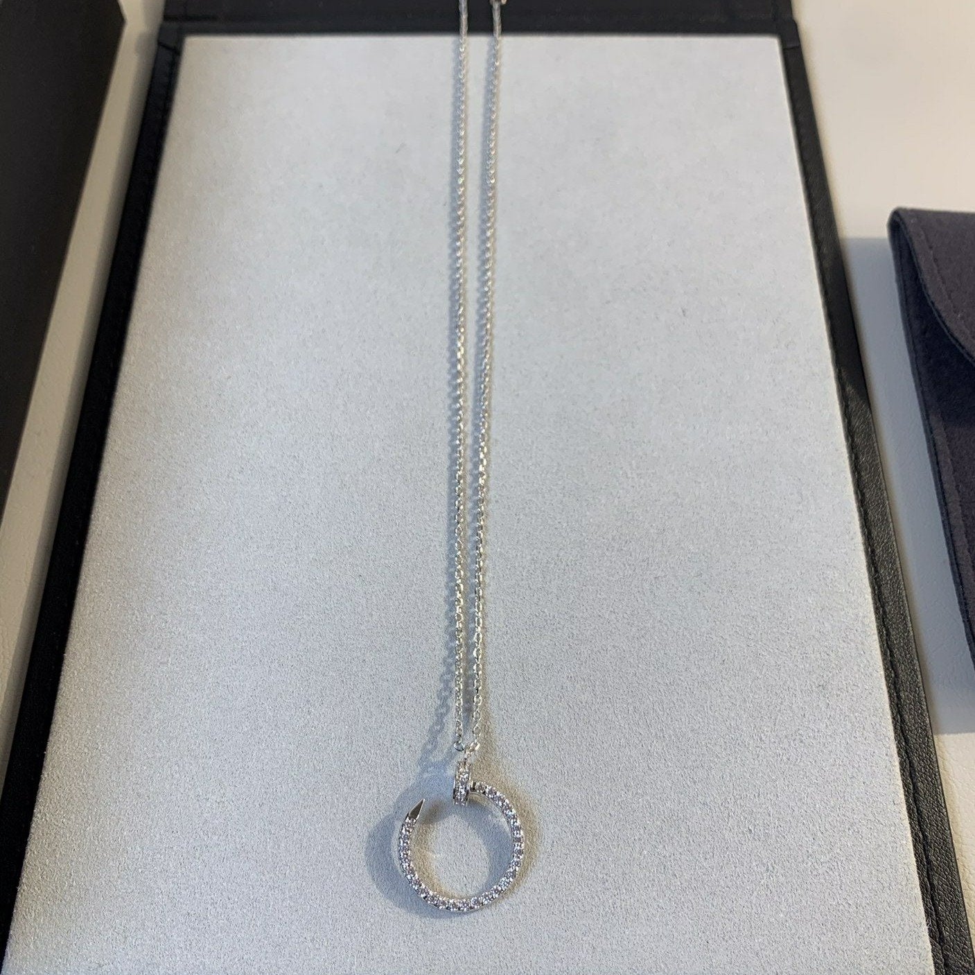 [Renovia Jewelry]JUSTE NECKLACE SILVER DIAMONDS
