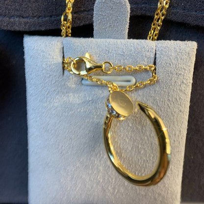 [Renovia Jewelry]JUSTE NECKLACE GOLD DIAMONDS