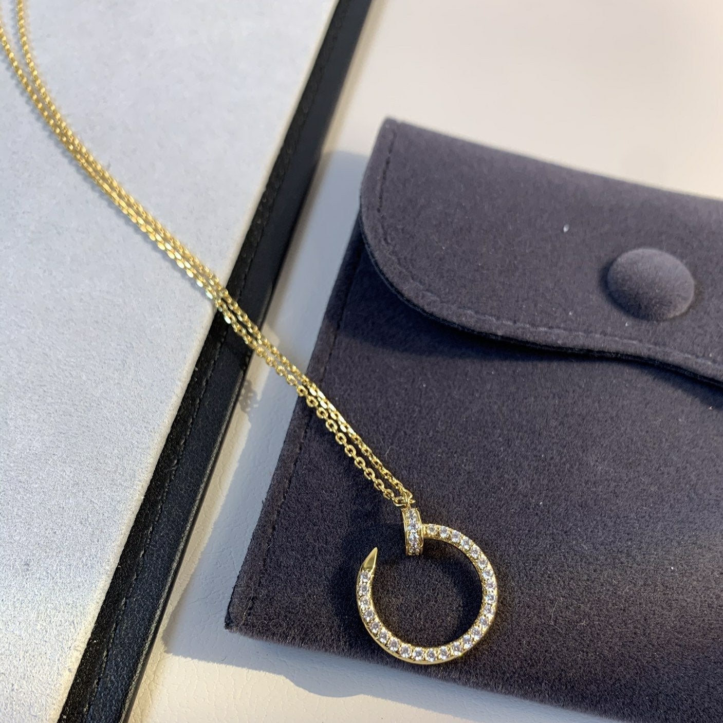 [Renovia Jewelry]JUSTE NECKLACE GOLD DIAMONDS