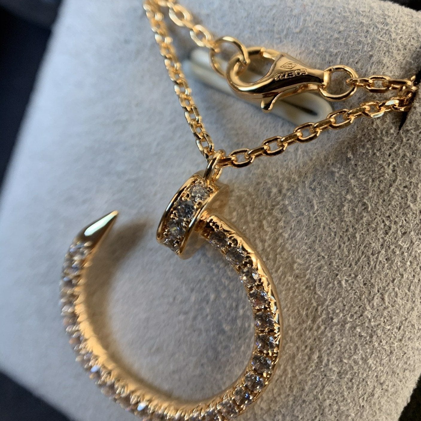 [Renovia Jewelry]JUSTE NECKLACE PINK GOLD DIAMONDS
