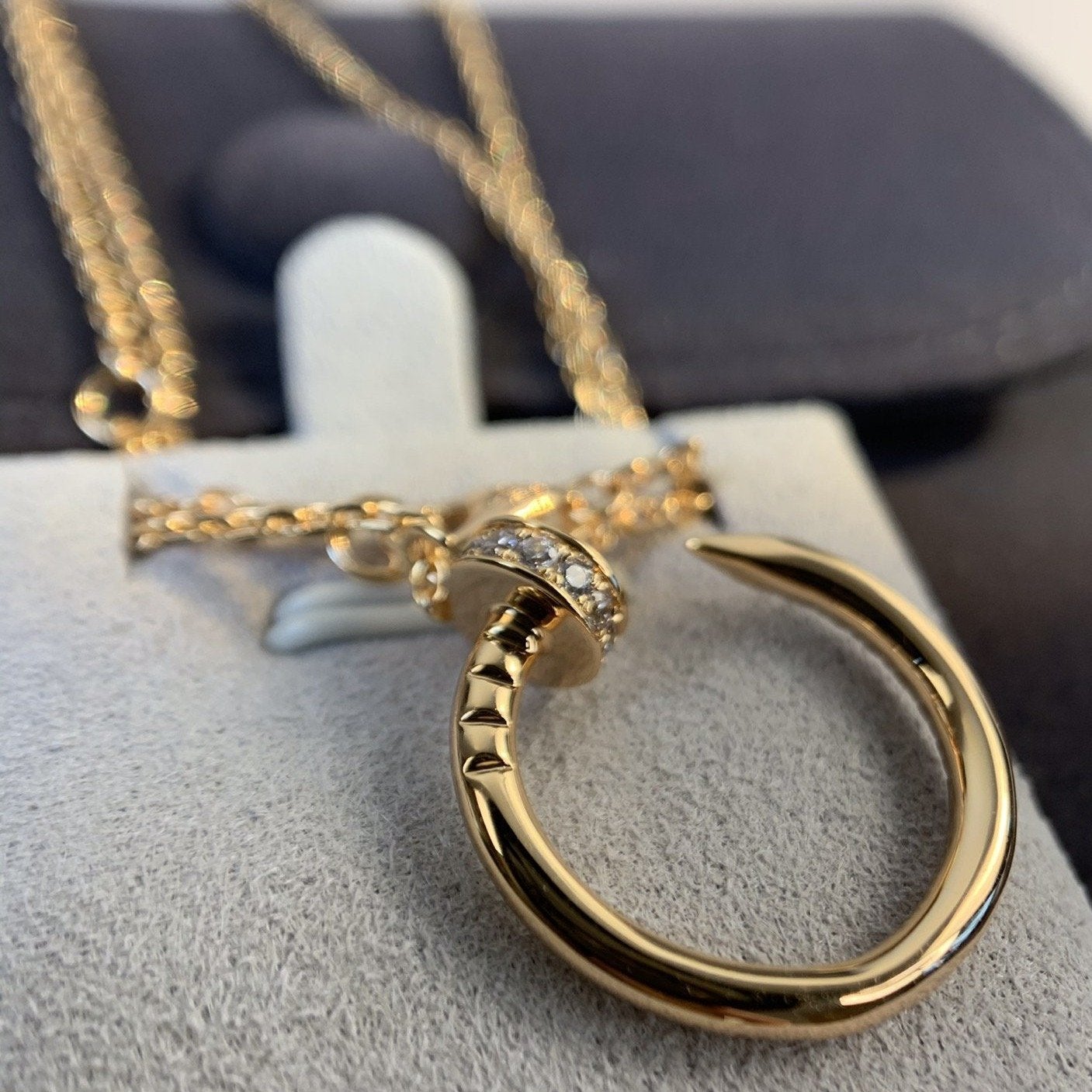 [Renovia Jewelry]JUSTE NECKLACE PINK GOLD DIAMONDS