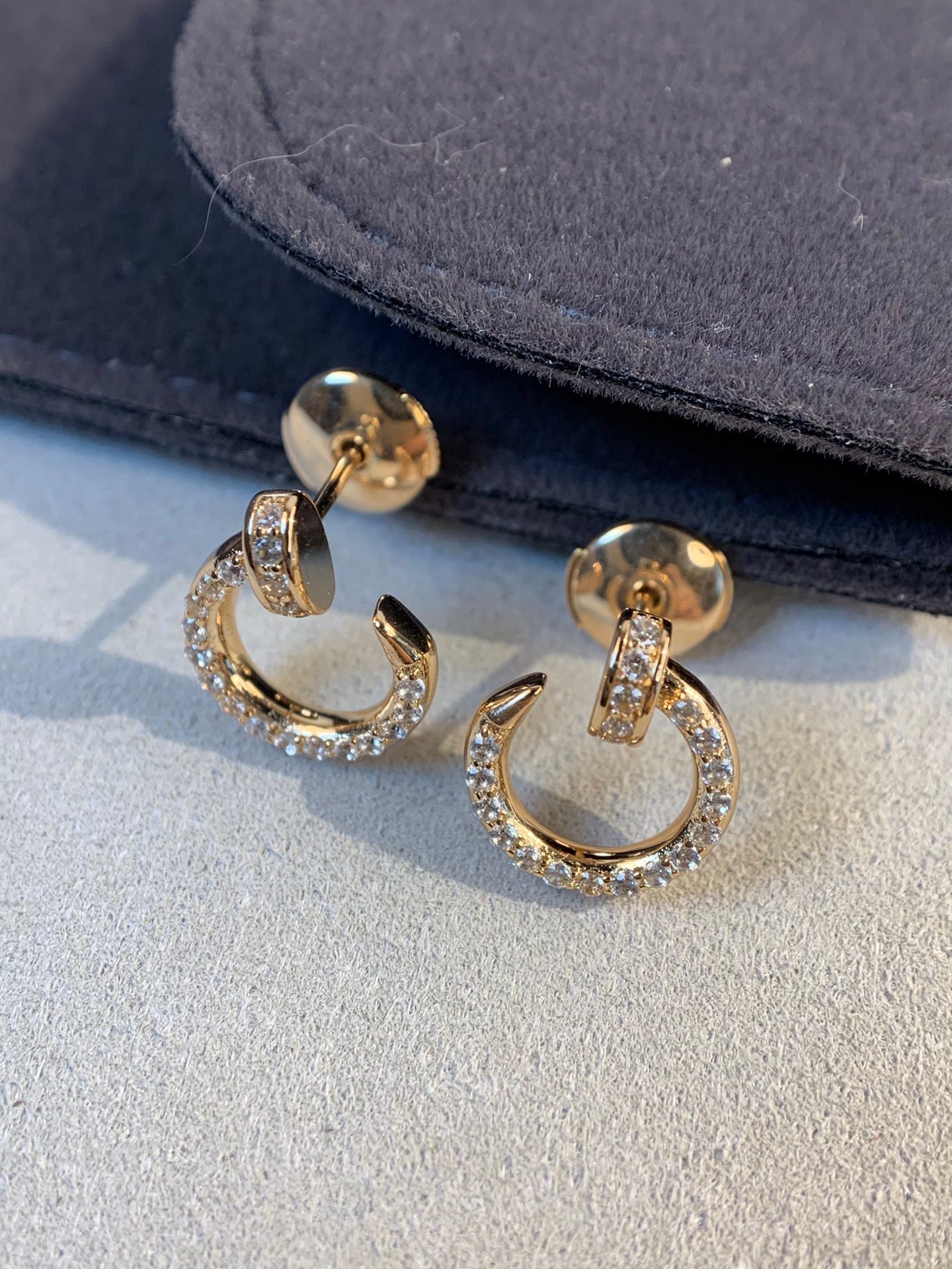 [Renovia Jewelry]JUSTE EARRINGS GOLD DIAMONDS