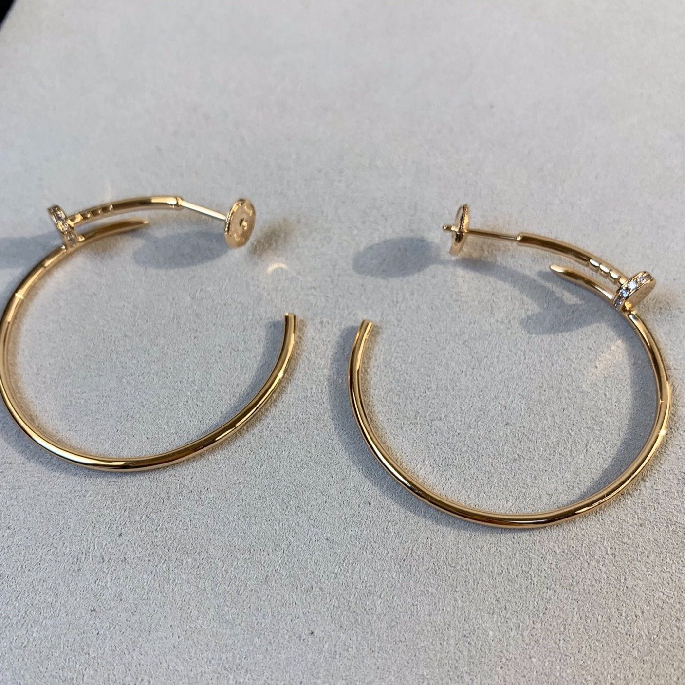 [Renovia Jewelry]JUSTE EARRINGS GOLD DIAMONDS 1.8MM