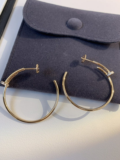 [Renovia Jewelry]JUSTE EARRINGS GOLD DIAMONDS 1.8MM