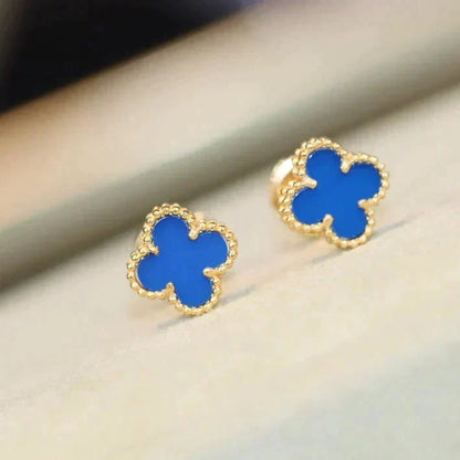 [Renovia Jewelry]CLOVER MINI 9.5MM TURQUOISE EARRINGS