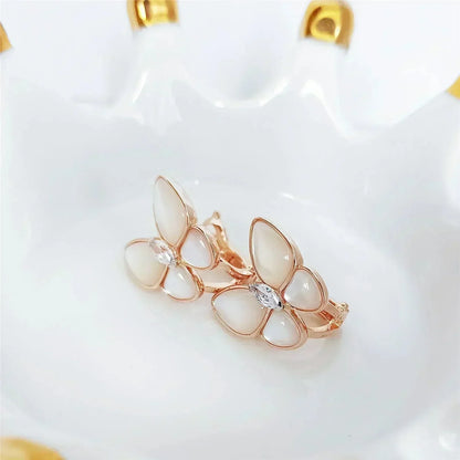 [Renovia Jewelry]BUTTERFLY MOP DIAMOND EARRINGS