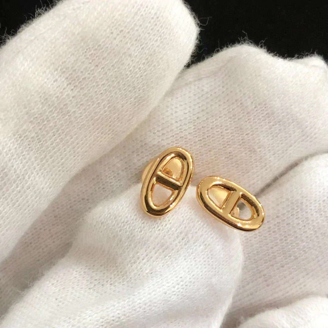 [Renovia Jewelry]CHAINE SMALL EARRINGS GOLD AND SILVER