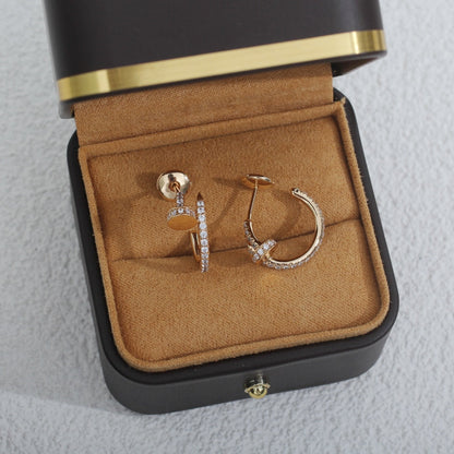 [Renovia Jewelry]JUSTE EARRINGS 12.75MM PINK GOLD DIAMOND