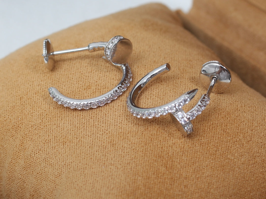 [Renovia Jewelry]JUSTE EARRINGS 12.75MM SILVER DIAMOND
