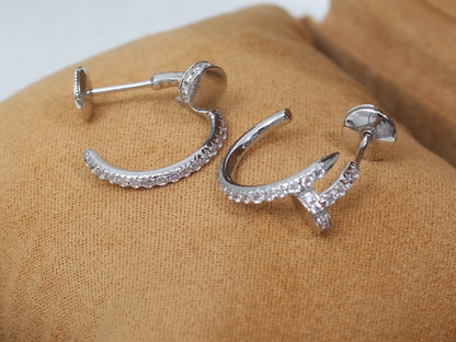 [Renovia Jewelry]JUSTE EARRINGS 12.75MM SILVER DIAMOND