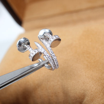 [Renovia Jewelry]JUSTE EARRINGS 12.75MM SILVER DIAMOND