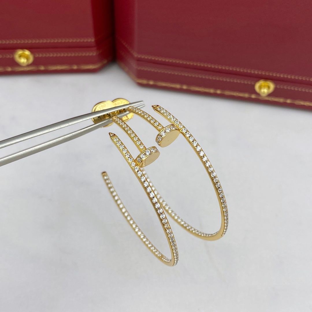 [Renovia Jewelry]JUSTE EARRINGS FULL DIAMONDS 1.8MM