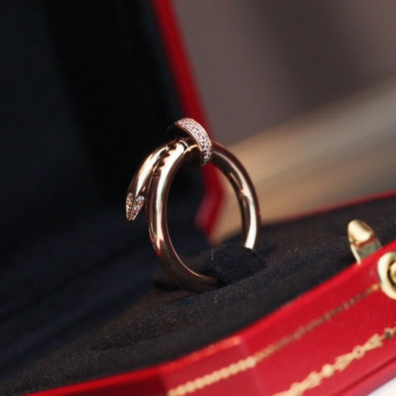 [Renovia Jewelry]JUSTE RING 2.65MM PINK GOLD DIAMOND