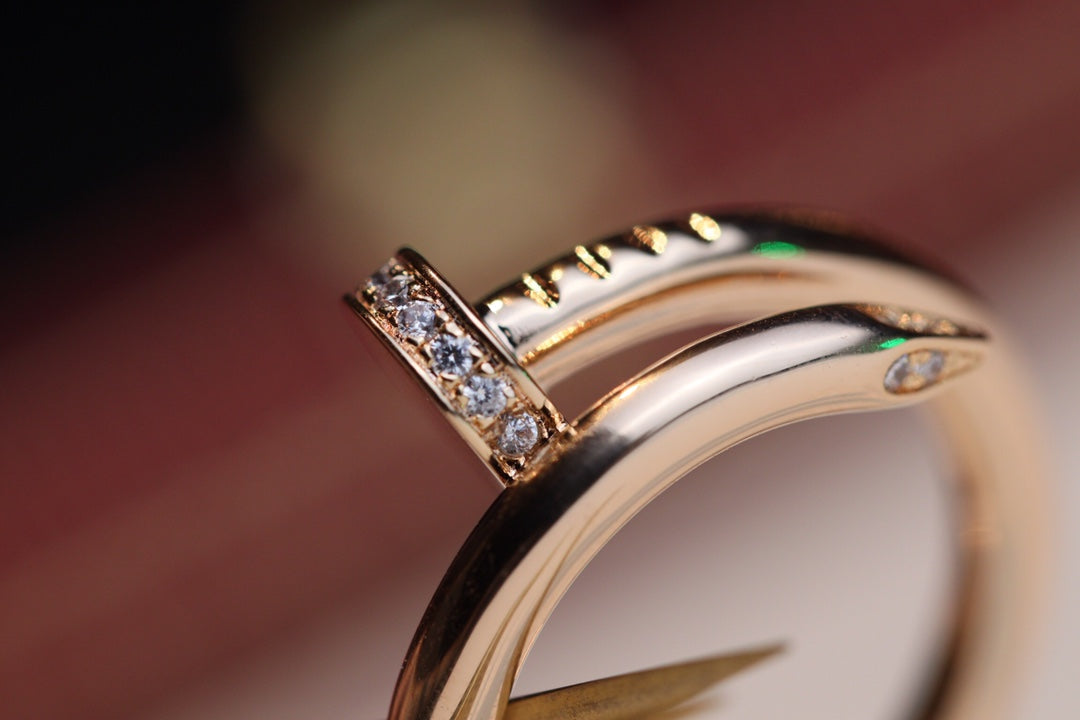 [Renovia Jewelry]JUSTE RING 2.65MM PINK GOLD DIAMOND
