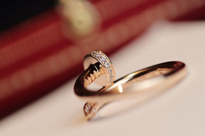 [Renovia Jewelry]JUSTE RING 2.65MM PINK GOLD DIAMOND
