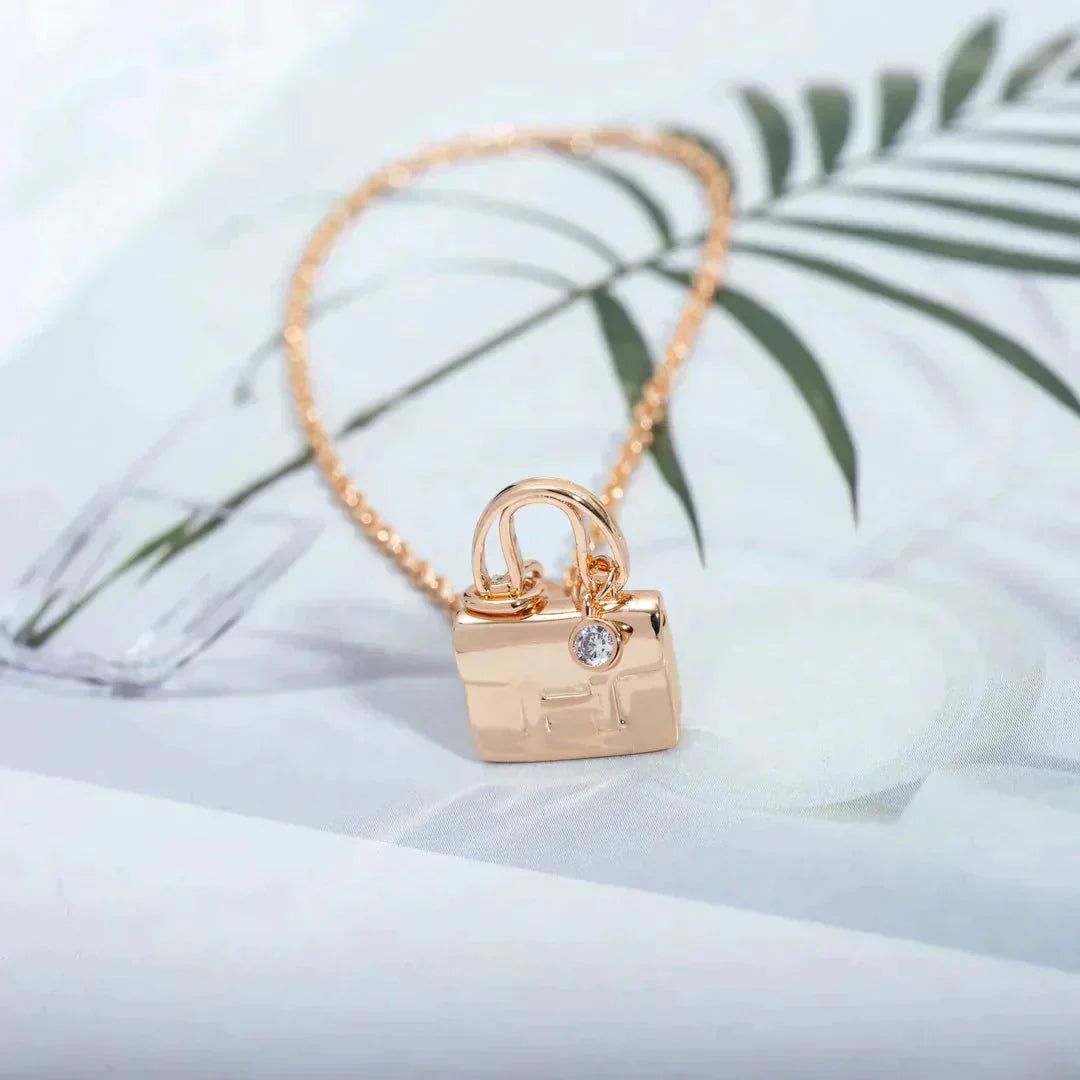 [Renovia Jewelry]AMULETTE PEDANT ROSE GOLD NECKLACE