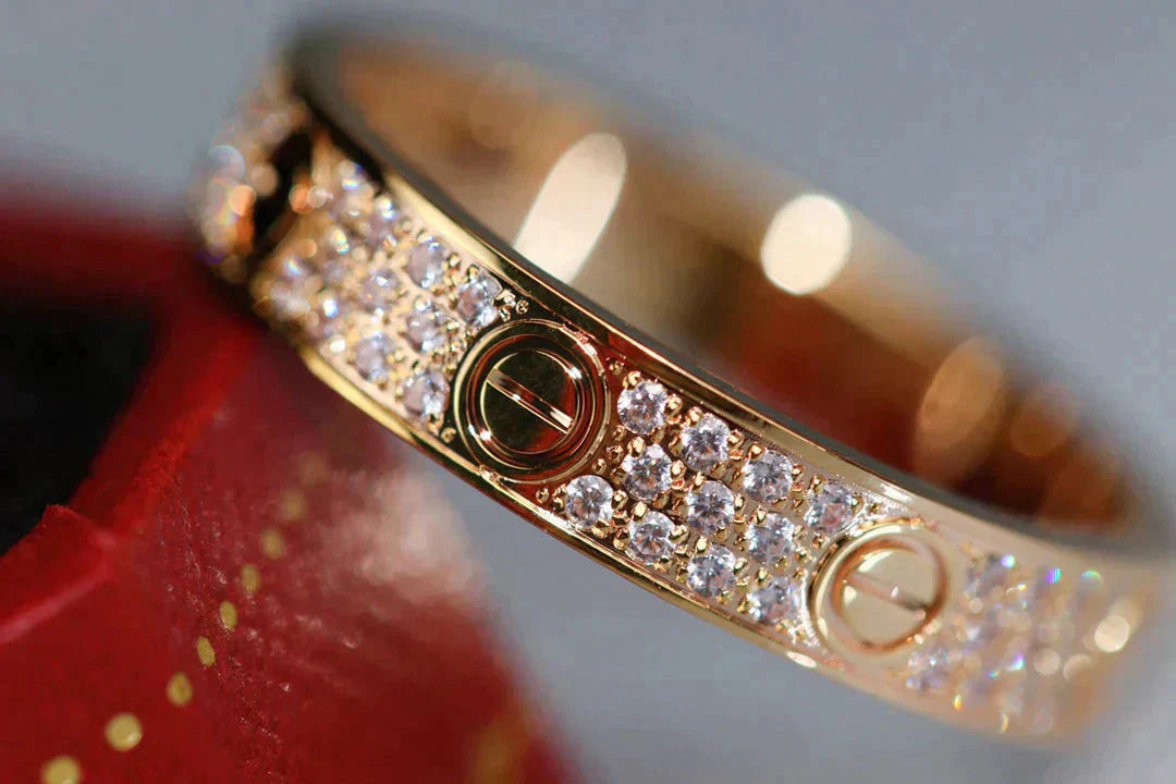 [Renovia Jewelry]LOVE RING 3.6MM DIAMOND PAVED