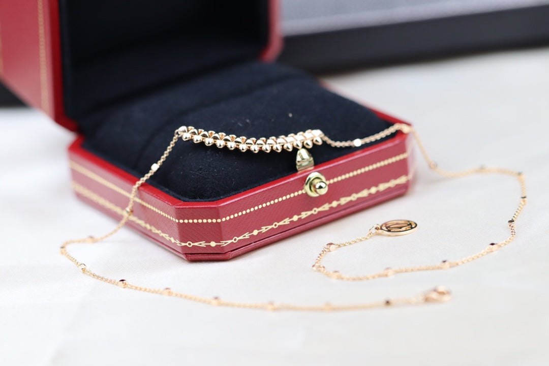 [Renovia Jewelry]CLASH PINK GOLD NECKLACE