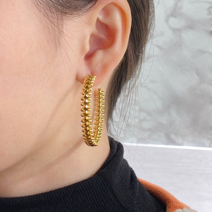 [Renovia Jewelry]CLASH LARGE HOOP EARRINGS