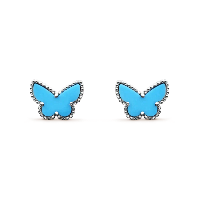 [Renovia Jewelry]BUTTERFLY TURQUOISE EARRINGS SILVER