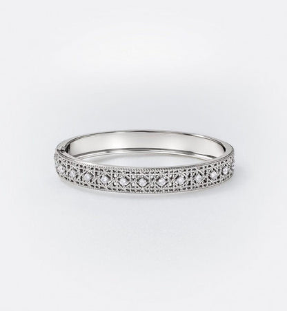 [Renovia Jewelry]2026 WOVEN-PATTERN BRACELET SET WITH FULL DIAMOND INLAY THREE-COLORS