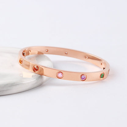 [Renovia Jewelry] 2026 NEW 6.1MM COLORED GEMSTONE BRACELET