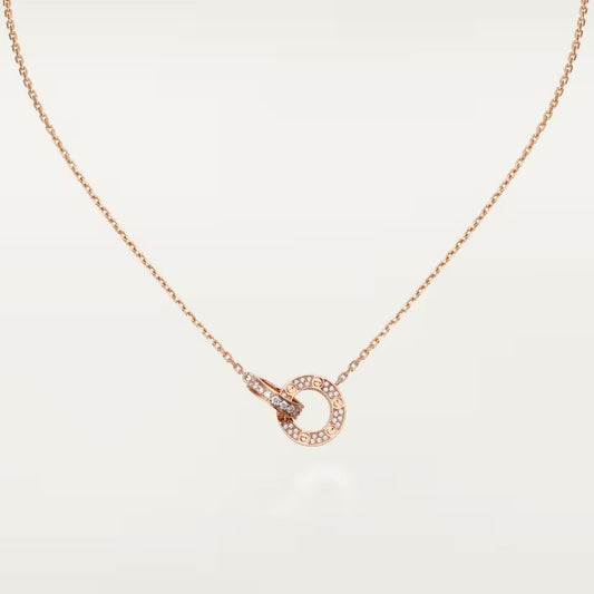 [Renovia Jewelry]LOVE VOLLDIAMANT-ANHÄNGERKETTE