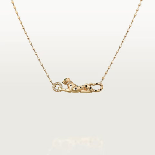 [Renovia Jewelry]PANTHERE COLLIER VOLLSTÄNDIG MIT DIAMANTEN BESETZT