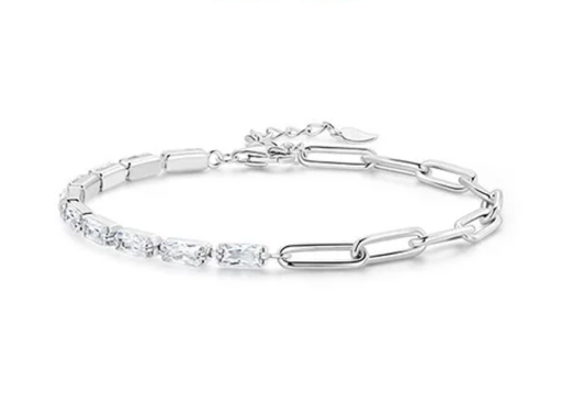 Platin-Zirkon-Armband