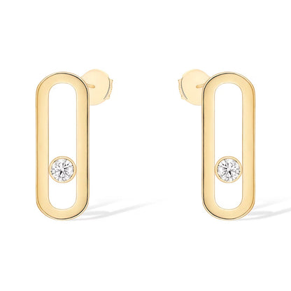 [Renovia Jewelry]MOVE UNO SMALL 1 DIAMOND EARRINGS