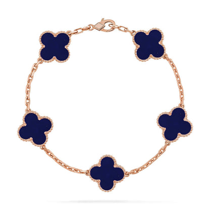 [Renovia Jewelry]CLOVER 5 MOTIF LAPIS LAZULI BRACELET COLLECTION