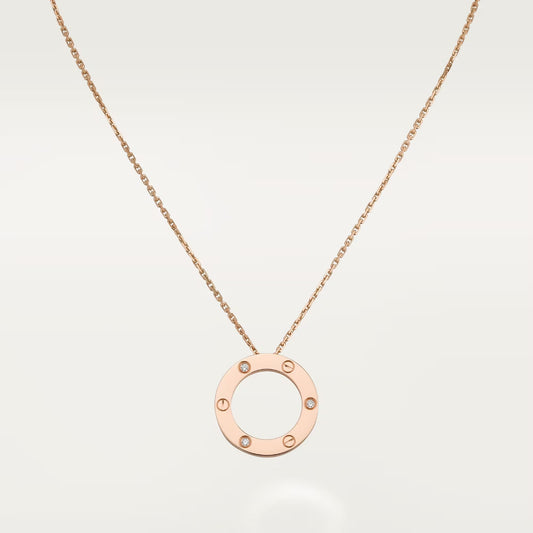 [Renovia Jewelry]LOVE HALSKETTE 16MM 3 DIAMANTEN