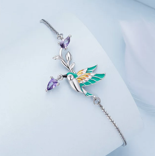 Platin-Eisvogel-Armband