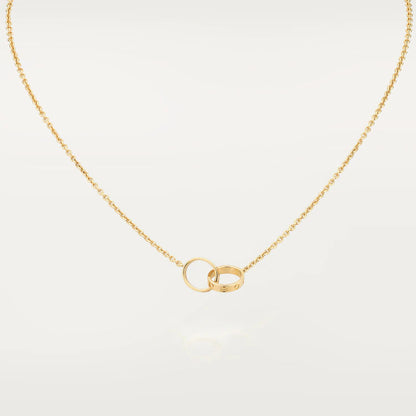[Renovia Jewelry]LOVE NECKLACE DOUBLE RING GOLD