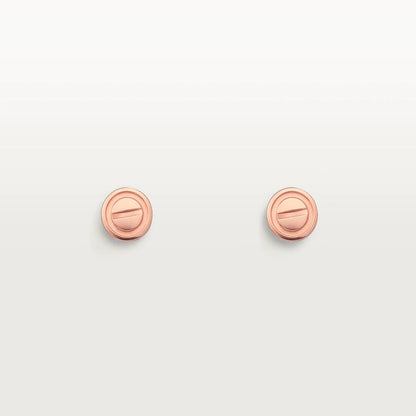 [Renovia Jewelry]LOVE EARRINGS PINK GOLD 10MM