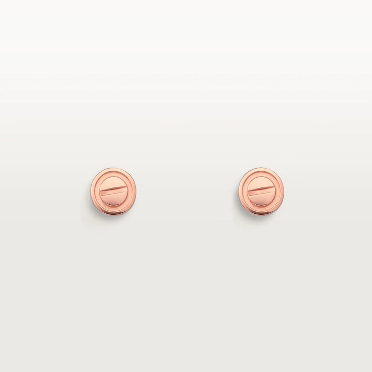 [Renovia Jewelry]LOVE EARRINGS PINK GOLD 10MM