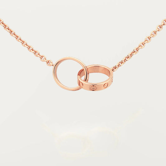 [Renovia Jewelry]LOVE DOPPELRING-HALSKETTE