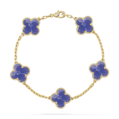 [Renovia Jewelry]CLOVER 5 MOTIF BLUE VEINS BRACELET COLLECTION