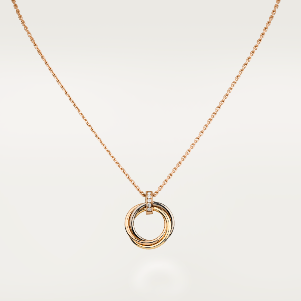 [Renovia Jewelry]TRINITY NECKLACE GOLD  DIAMONDS