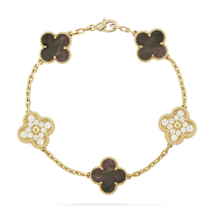 [Renovia Jewelry] CLOVER 5 MOTIF GRAY MOP BRACELET COLLECTION