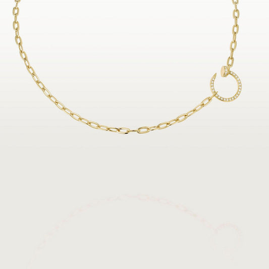 [Renovia Jewelry]JUSTE HALSKETTE MIT VOLLER DIAMANTENBESETZUNG